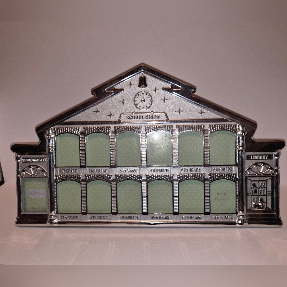 2 Elegant Silver School House Picture Frame.  2 Frames